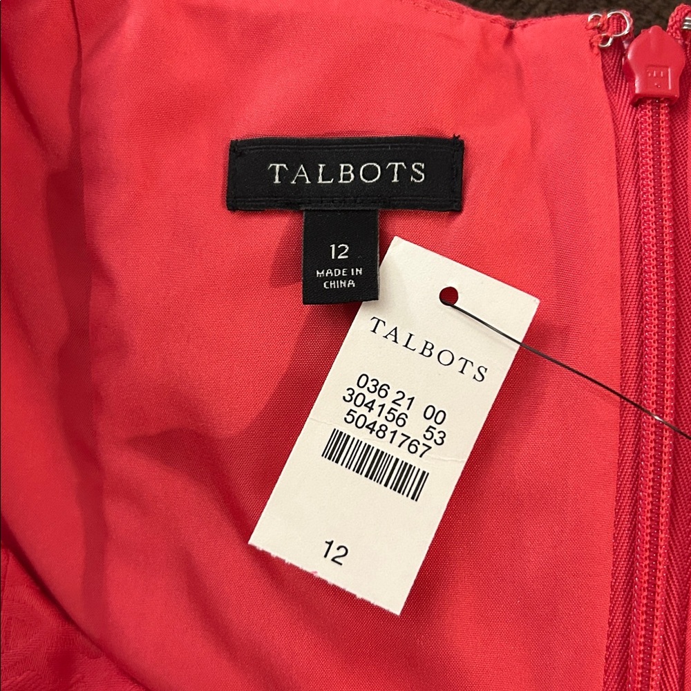 NWT Talbots Dark Pink Dress - Women’s Size 12 - Picture 4 of 8